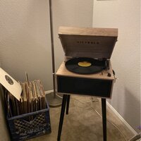 Victrola Bluetooth Decorative Record Player Stand with 3-Speed 